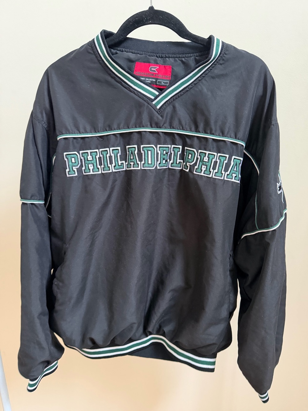 Philadelphia Eagles vintage crew neck sweatshirt Colosseum Athletics v-neck Sz L - Picture 2 of 6